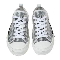 مملوكة مسبقًا حذاء رياضي ديور بي23 بلاستيك مشمع  وشبك بالشعار أبيض/أخضر مقاس 37.5