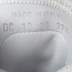 مملوكة مسبقًا حذاء رياضي ديور بي23 بلاستيك مشمع  وشبك بالشعار أبيض/أخضر مقاس 37.5