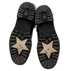 مملوكة مسبقًا Dior Black Leather Wildior Knee Length Combat Boots Size 40