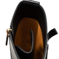 مملوكة مسبقًا Dior Black Leather Wildior Knee Length Combat Boots Size 40