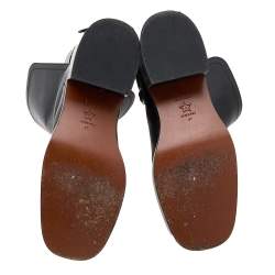 Pre Owned Dior Black Leather Mid Calf Boots Size 37