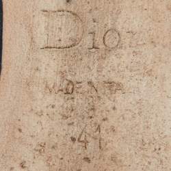 Pre Owned Dior Black/Blue Leather Pointed Toe Ballet Flats Size 41  