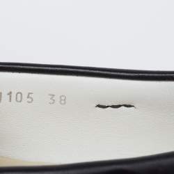 Pre Owned Dior Black Leather Flower Embellished Driving Slip on Loafers Size 38