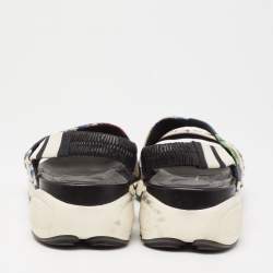 Dior Multicolor Print Canvas And Sequin Trio Fusion Slingback Sandals Size 37