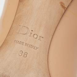 Pre Owned Dior Tricolor Patent Leather Buckle Bow Pumps Size 38