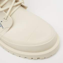 Dior Cream Rubber Diorcamp  Combat Boots Size 35