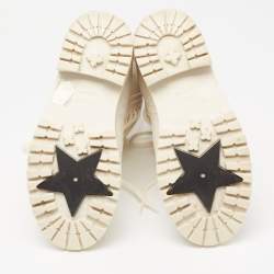 Dior Cream Rubber Diorcamp  Combat Boots Size 35