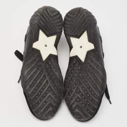 Pre Owned Dior Black Leather and Suede Low Top Sneakers Size 36