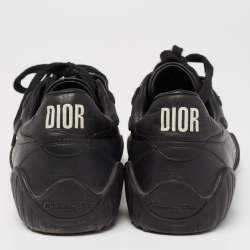 Pre Owned Dior Black Leather and Suede Low Top Sneakers Size 36