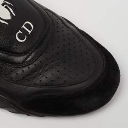 Pre Owned Dior Black Leather and Suede Low Top Sneakers Size 36