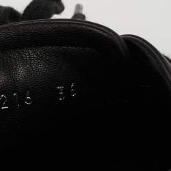 Pre Owned Dior Black Leather and Suede Low Top Sneakers Size 36