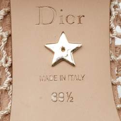 مملوكة مسبقًا Dior Beige Suede and Fishnet Naughtily-D Ankle Boots Size 39.5