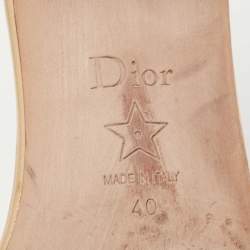 Pre Owned Dior Navy Multicolor Embroidered Canvas D-way Slide Sandals Size 40