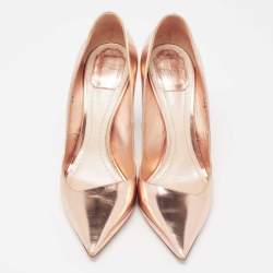 Dior Rose Gold  Leather Cherie Pointed Toe Pumps Size 40.5