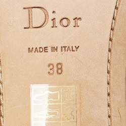 Dior Red Patent  Leather Bow Flat Sandals Size 38
