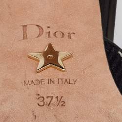 Dior Black/White Canvas J'adior Slingback Sandals Size 37.5