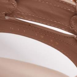 Pre Owned Christian Dior Beige Leather Montaigne Flats Size 39