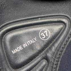 Pre Owned Dior Blue Neoprene and Mesh Fusion Crystal Embellished Slip On Sneakers Size 37