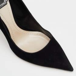 مملوكة مسبقًا حذاء كعب عالي ديور سويدي أسود كعوب مزخرفة مقاس 37.5