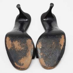 Pre Owned Dior Black Canvas Lock and Key Mule Sandals Size 39