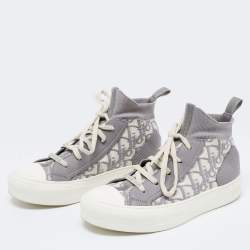 Dior Cannage Leather High Top Sneakers Shoes Women Size 36