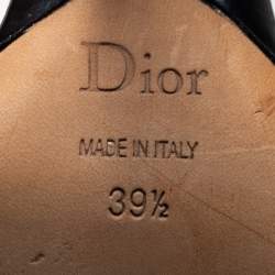 Pre Owned Dior White Leather Peep Toe Pumps Size 39.5