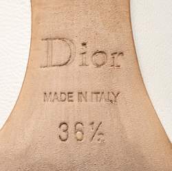 Pre Owned Dior White Leather Embellished Flower and Heart Applique Pumps Size 36.5