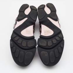 Pre Owned Dior Black Mesh Fusion Embellished Slip On Sneakers Size 39