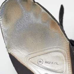 Pre Owned Dior Grey Mesh And Fabric Crystal Embellished Fusion Slip On Sneakers Size 39.5