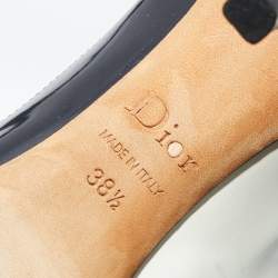 Pre Owned Dior Multicolor Leather And Snakeskin Cap Toe Pumps Size 38.5