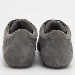 Pre Owned Dior Grey Suede Low Top Sneakers Size 38.5