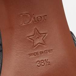 Pre Owned Dior Black Leather 30 Montaigne Slide Sandals Size 38.5