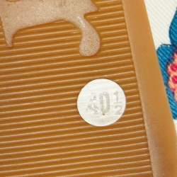 Pre Owned Dior Multicolor Floral Print Fabric and Leather Round Toe Ballet Flats Size 40.5