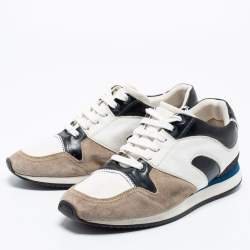 Pre Owned Dior Multicolor Suede And Leather Low Top Sneakers Size 39 