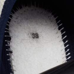 Pre Owned Dior White/Blue Mesh Fusion Embellished Slip On Sneakers Size 38