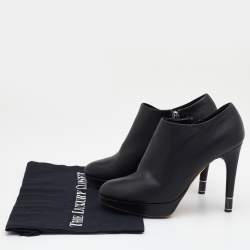 Pre Owned حذاء بوت ديور جلد أسود مقاس 38