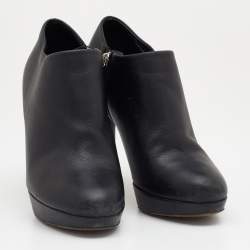 Pre Owned حذاء بوت ديور جلد أسود مقاس 38