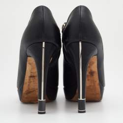 Pre Owned حذاء بوت ديور جلد أسود مقاس 38