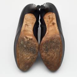 Pre Owned حذاء بوت ديور جلد أسود مقاس 38