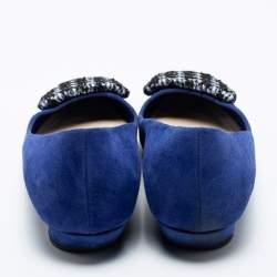 Dior Blue Suede  Ballet Flats Size 35.5