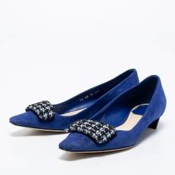 Dior Blue Suede  Ballet Flats Size 35.5