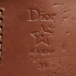 Pre Owned Dior Black Suede Embellished Flat Sandals Size 39