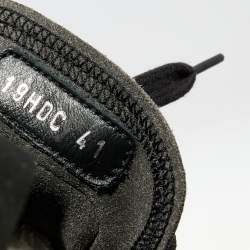 Pre Owned Dior Black Oblique Mesh and Rubber B23 Low Top Sneakers Size 41