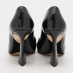Pre Owned Dior Black Leather Pointed Toe Pumps Size 38.5