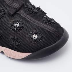 Pre Owned Dior Black Mesh Fusion Embellished Sneakers Size 38.5