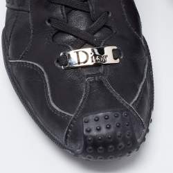 Dior Black Leather Low Top Sneakers Size 36.5
