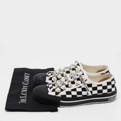 Pre Owned Dior Black/White Checkerboard Canvas Walk'n'Dior Sneakers Size 40