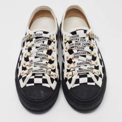Pre Owned Dior Black/White Checkerboard Canvas Walk'n'Dior Sneakers Size 40