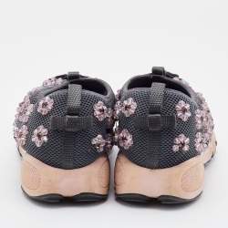 Dior Grey Mesh Fusion Embellished Sneakers Size 38.5
