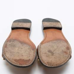 Christian Dior Tan Leather Dior Evolution Flat Slides Size 38